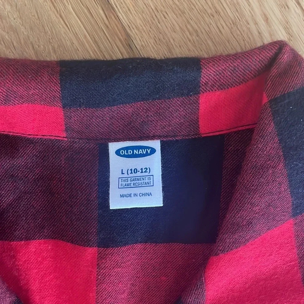 Old Navy Buffalo Plaid Pajama Top